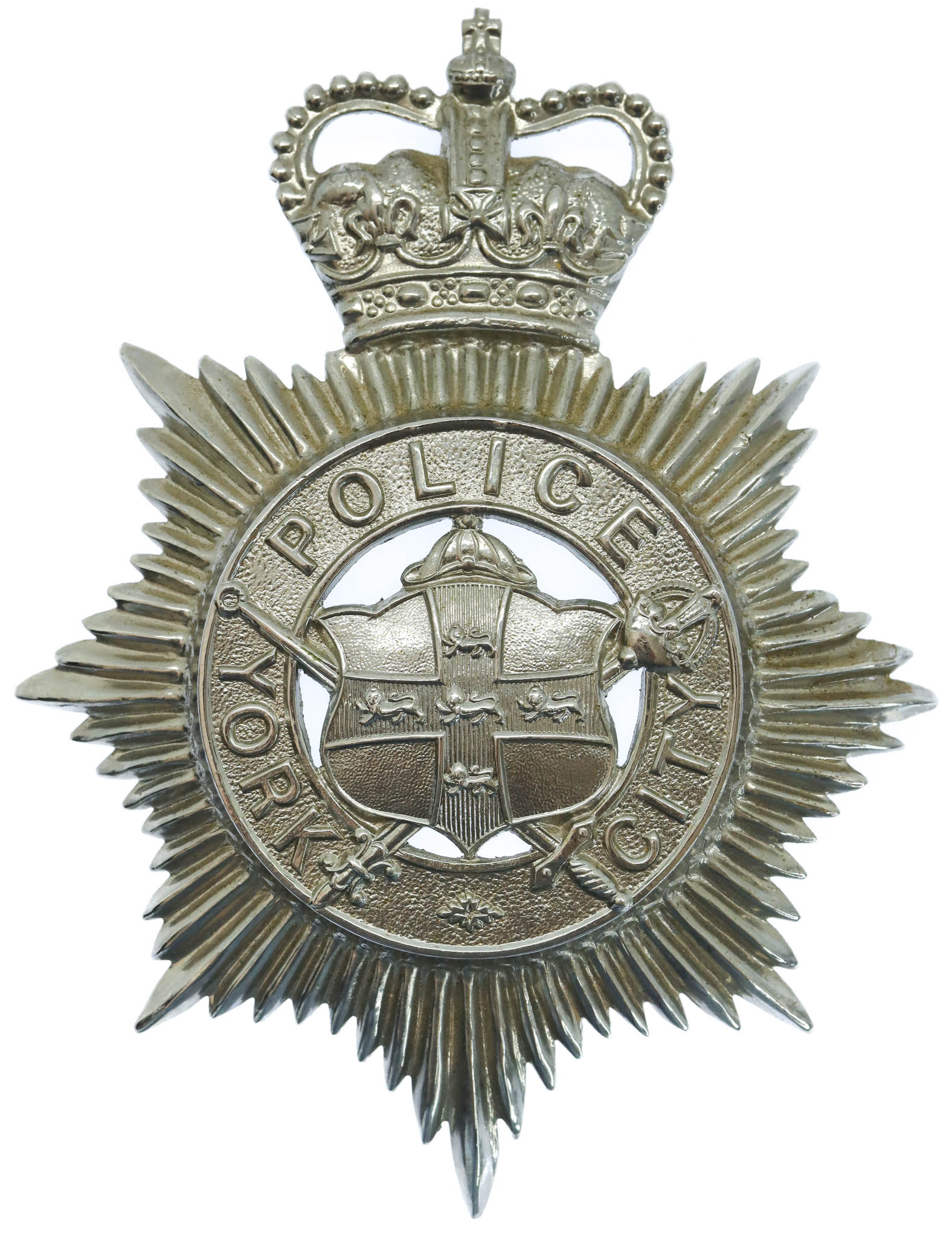 York City Police Helmet Plate - Queen's Crown