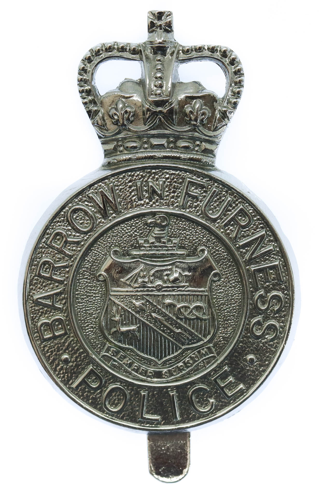 Barrow-in-Furness Borough Police Cap Badge - Queen's Crown