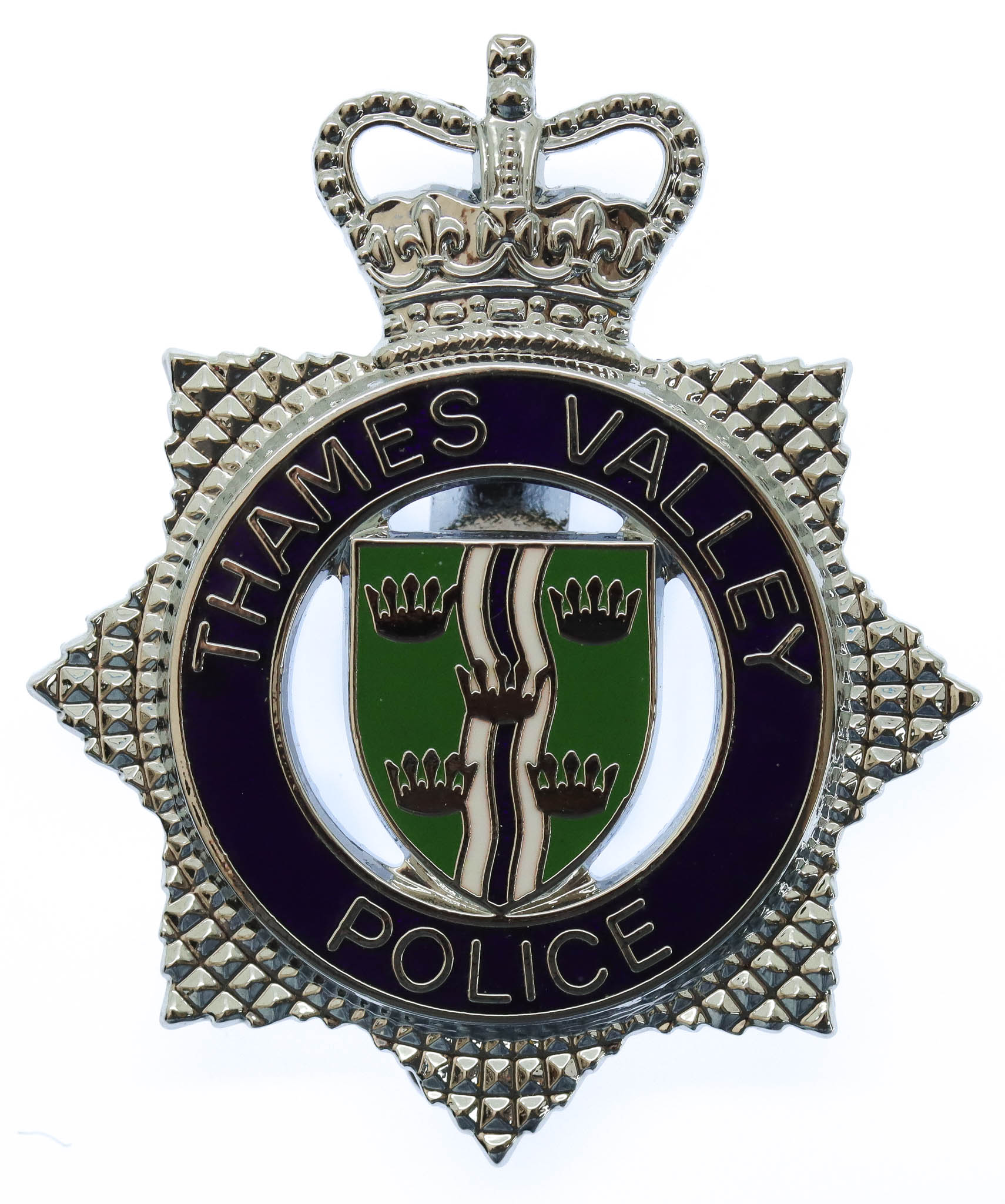Thames Valley Police Enamelled Cap Badge - Queen's Crown