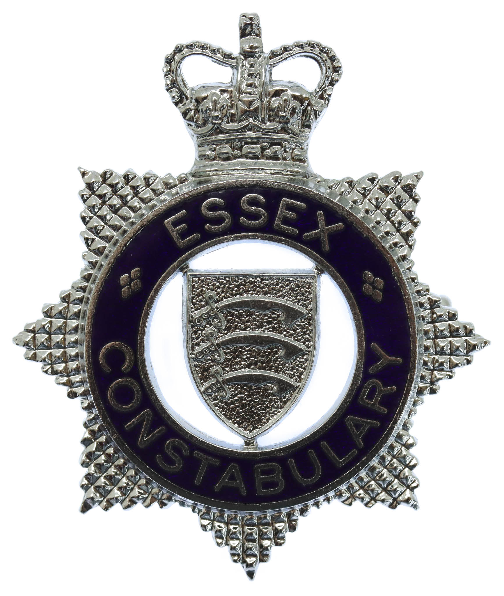 Essex Constabulary Senior Officer's Enamelled Cap Badge - Queen's Crown
