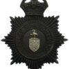 Burnley Borough Police Night Helmet Plate - King's Crown