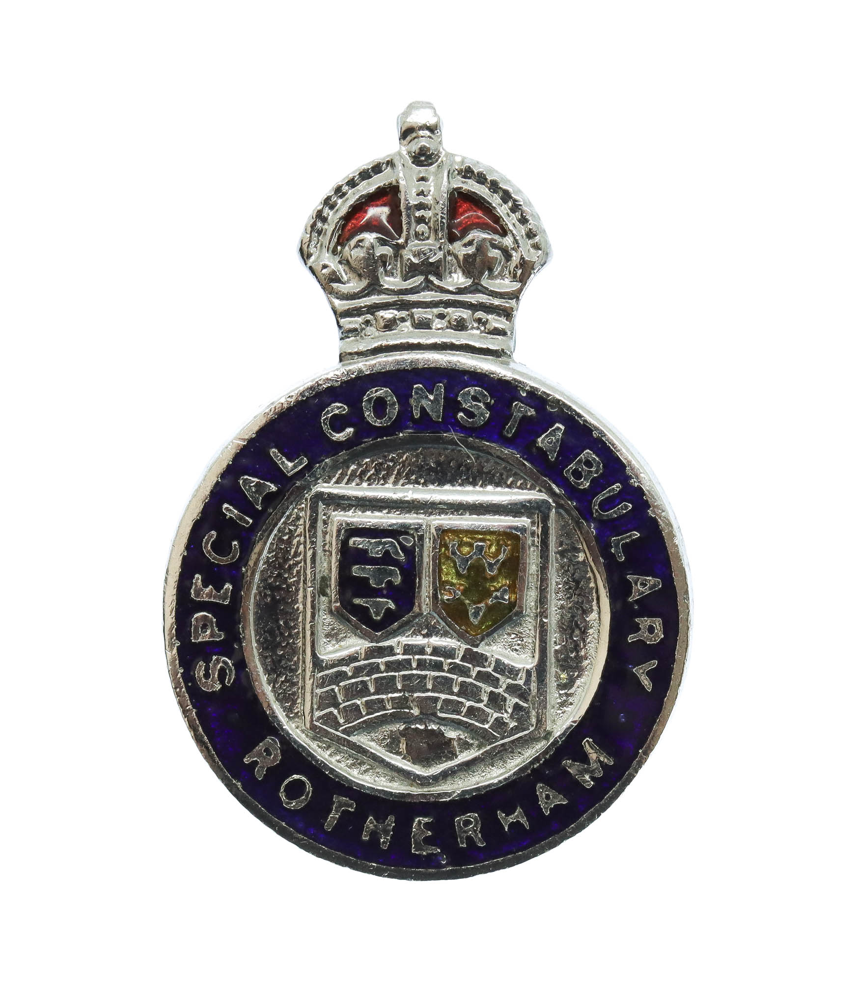 Rotherham Special Constabulary Enamelled Lapel Badge - King's Crown
