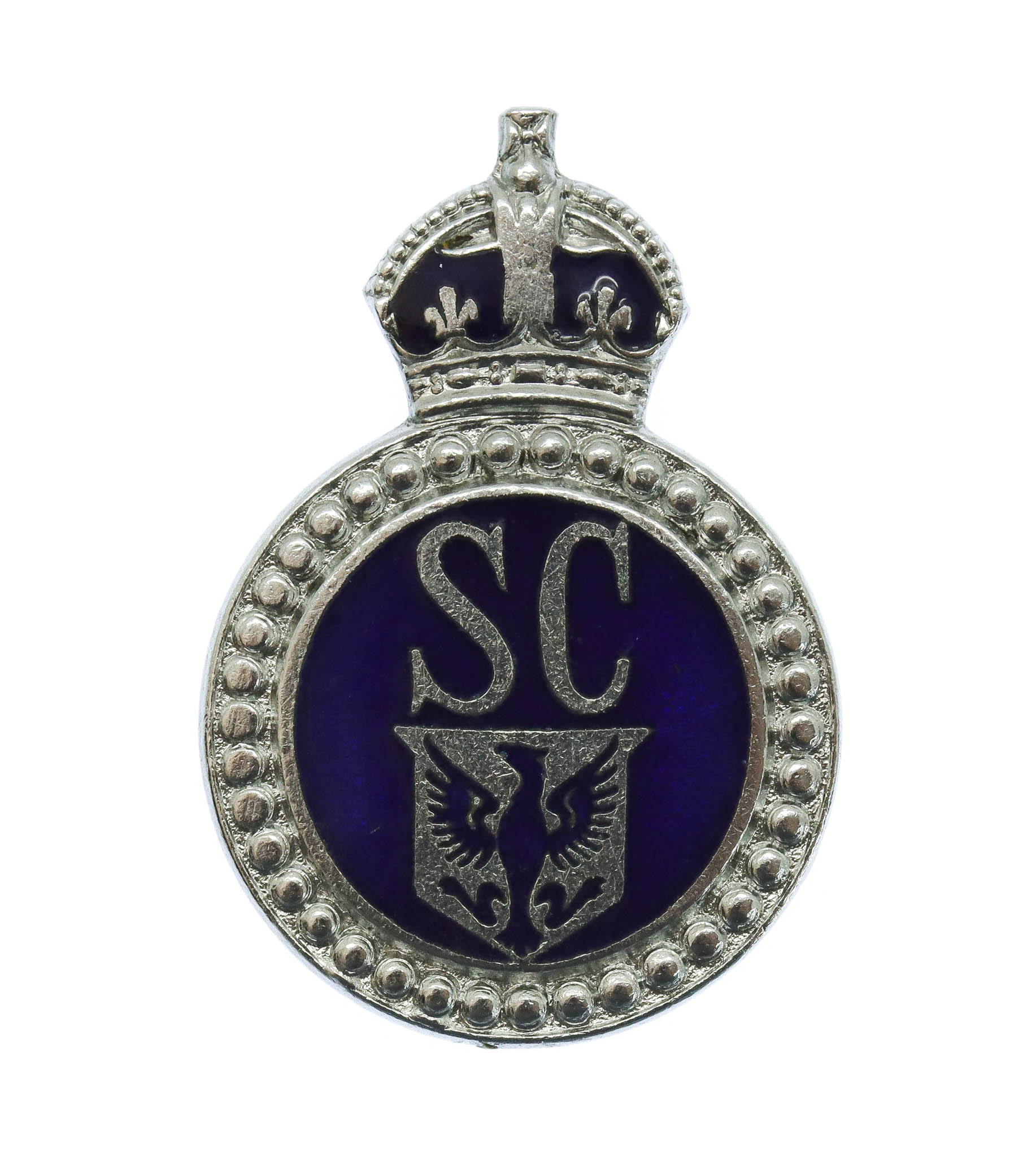East Riding Special Constabulary Enamelled Lapel Badge - King's Crown