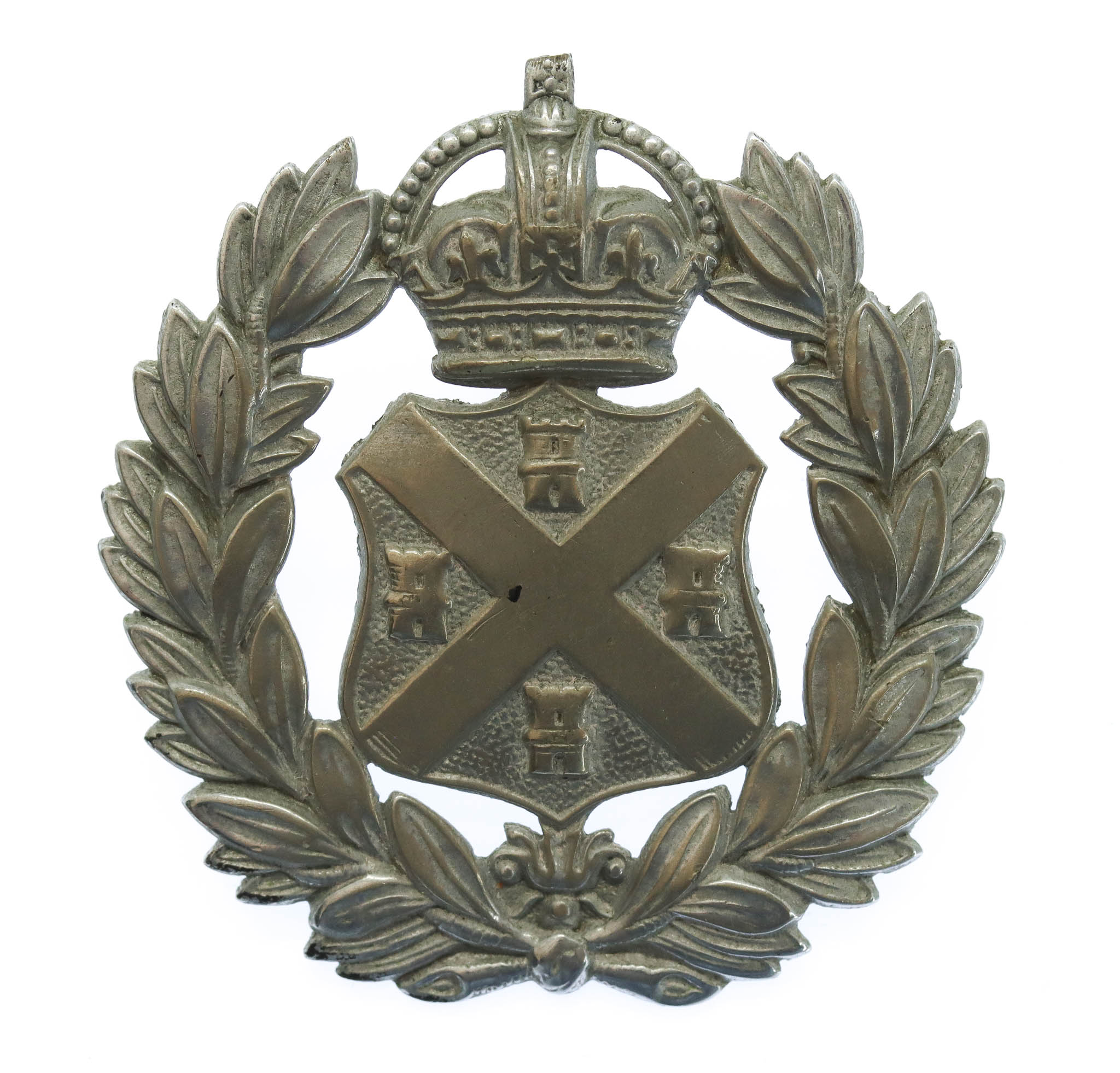 Plymouth City Police Wreath Cap Badge - King's Crown