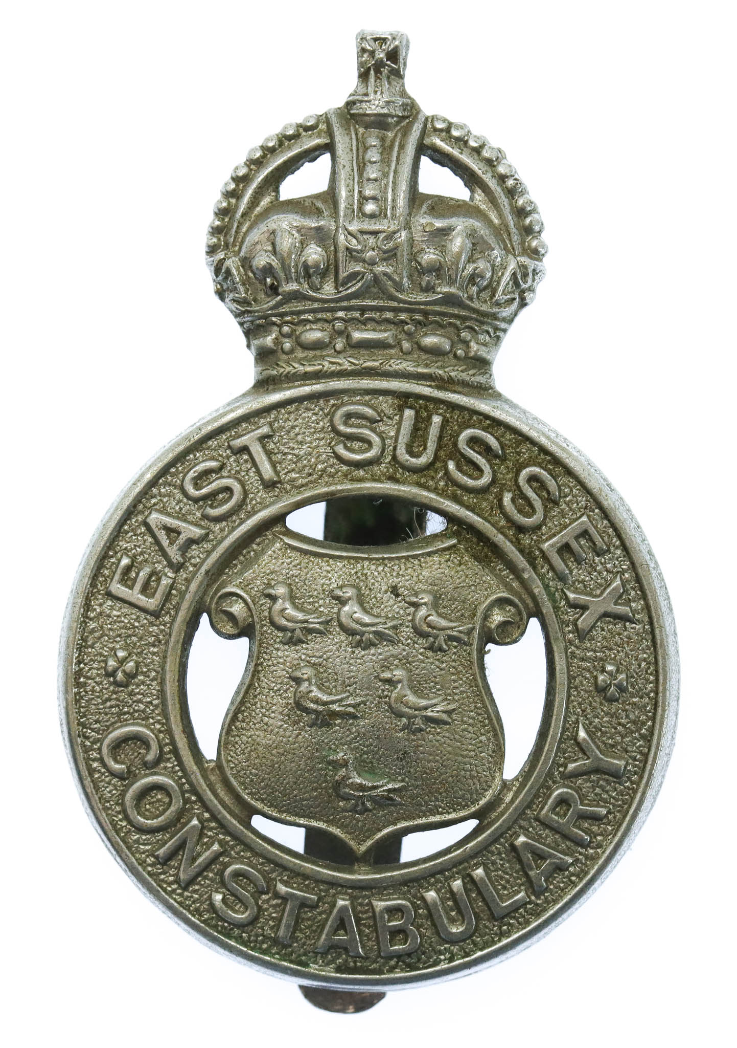 East Sussex Constabulary Cap Badge - King's Crown