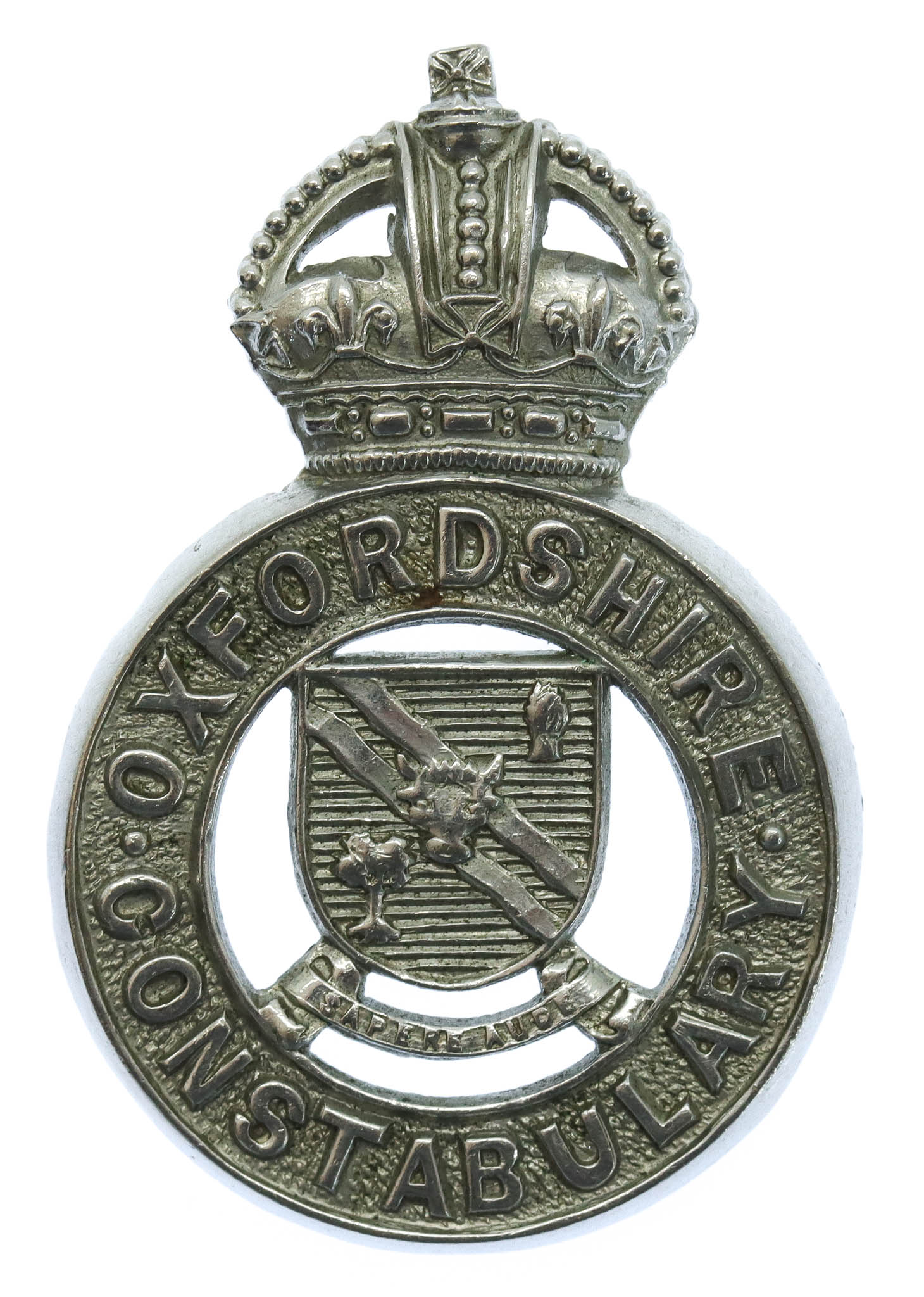 Oxfordshire Constabulary Cap Badge - King's Crown