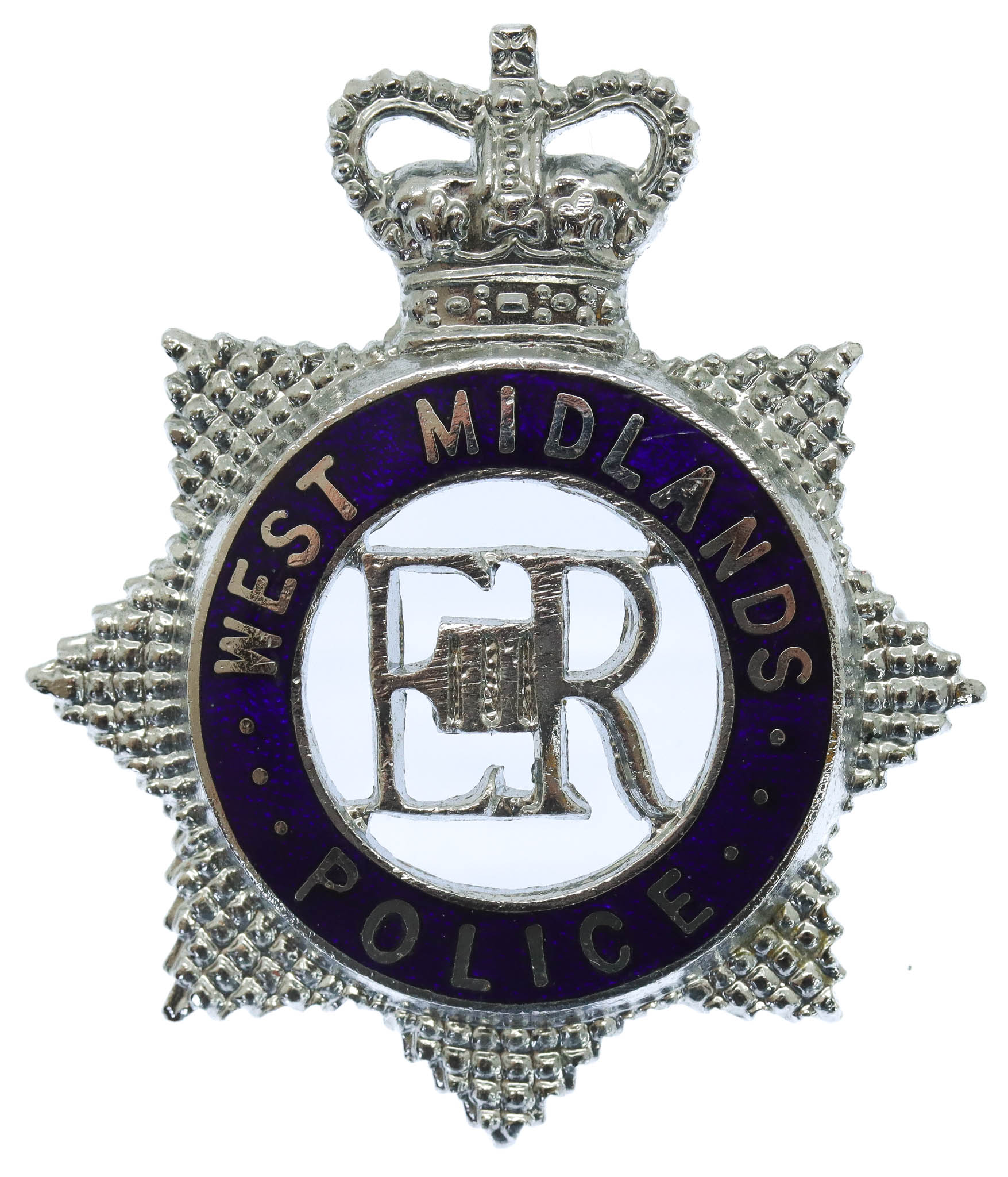 West Midlands Police Senior Officer's Enamelled Cap Badge - Queen's Crown