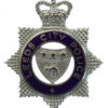 Leeds City Police Senior Officer's Enamelled Cap Badge - Queen's Crown
