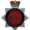 United Kingdom Atomic Energy Authority (U.K.A.E.A.) Constabulary Enamelled Cap Badge - Queen's Crown