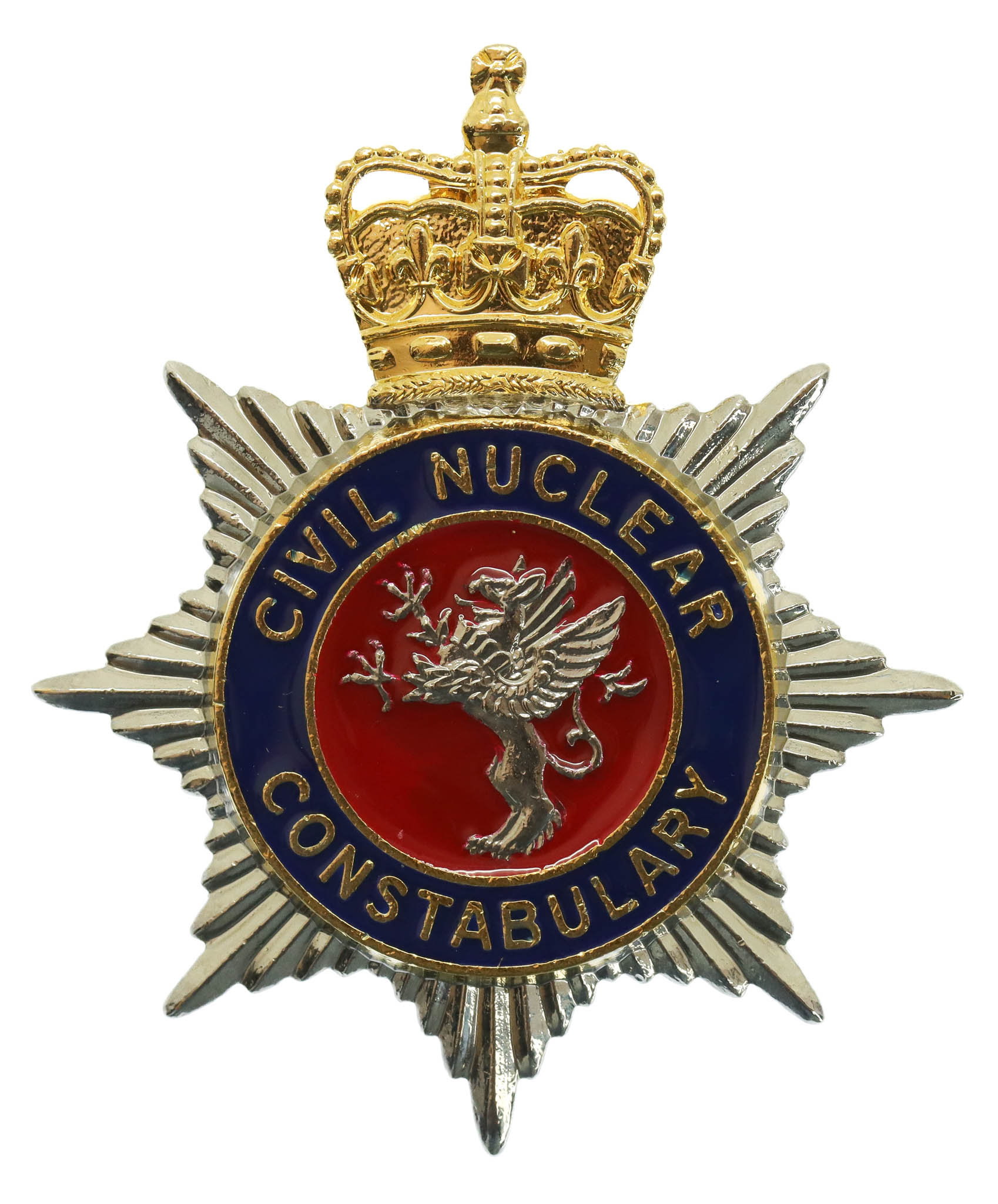Civil Nuclear Constabulary Enamelled Cap Badge - Queen's Crown