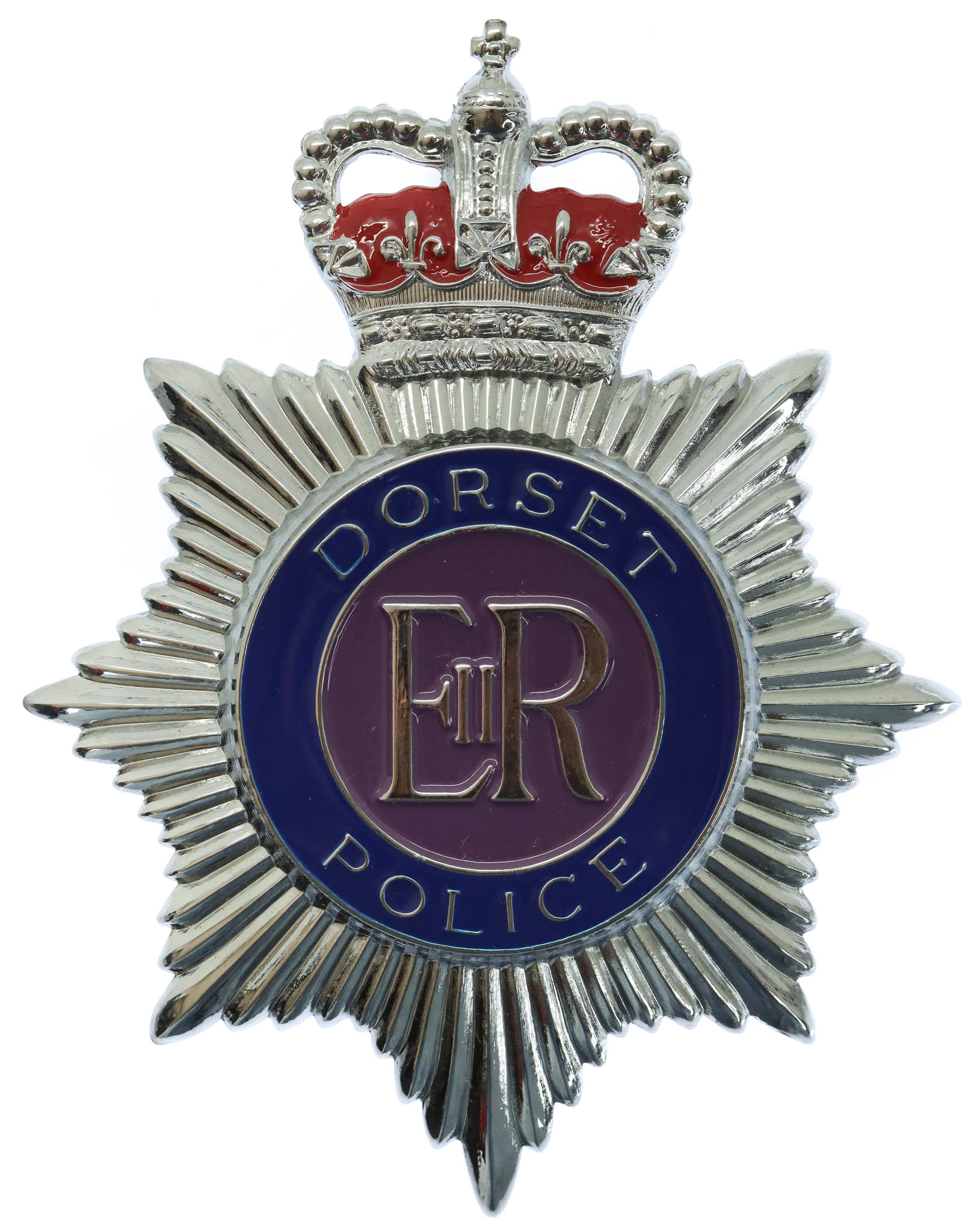 Dorset Police Enamelled Helmet Plate - Queen's Crown