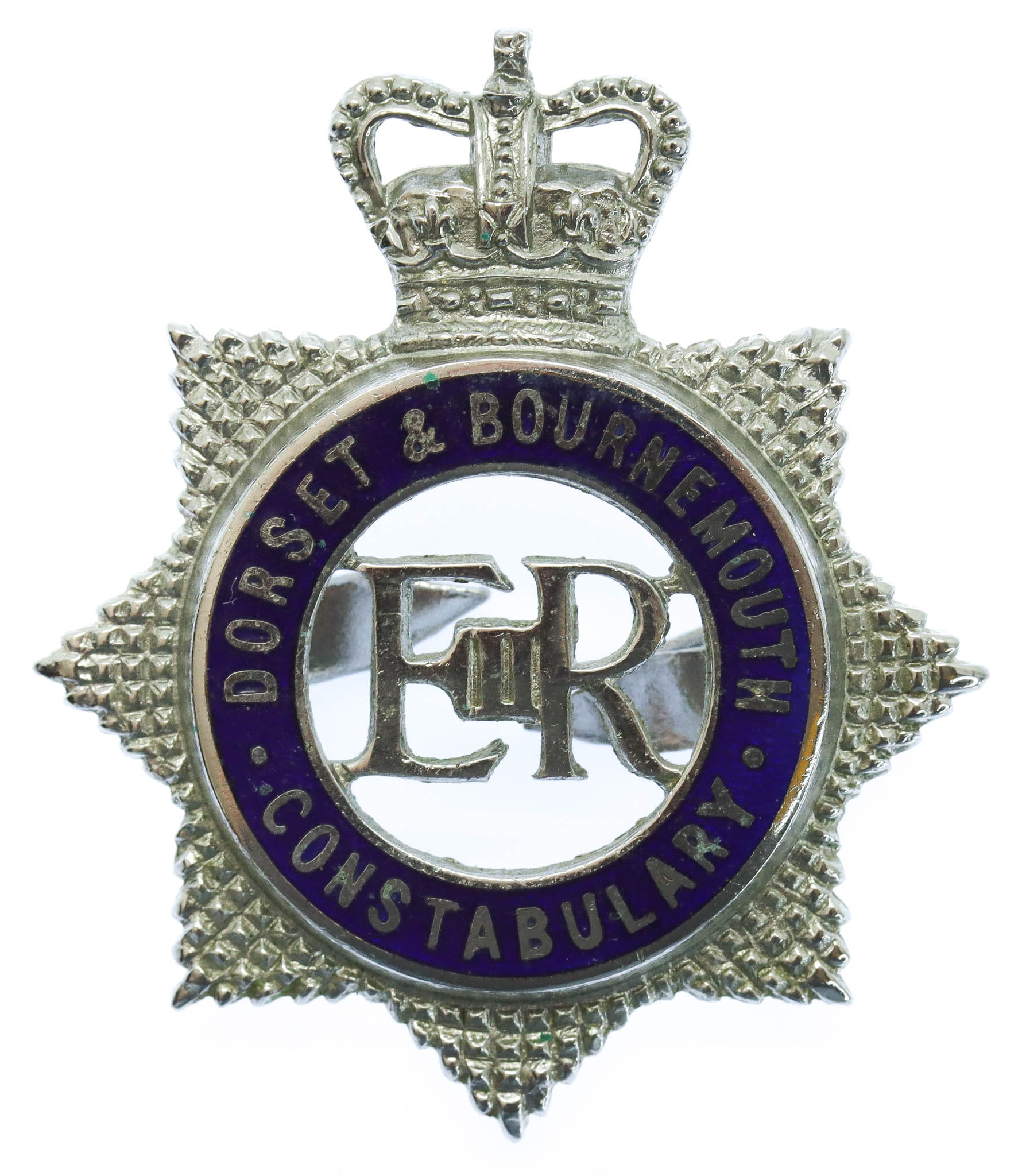 Dorset & Bournemouth Constabulary Senior Officer's Enamelled Cap Badge - Queen's Crown