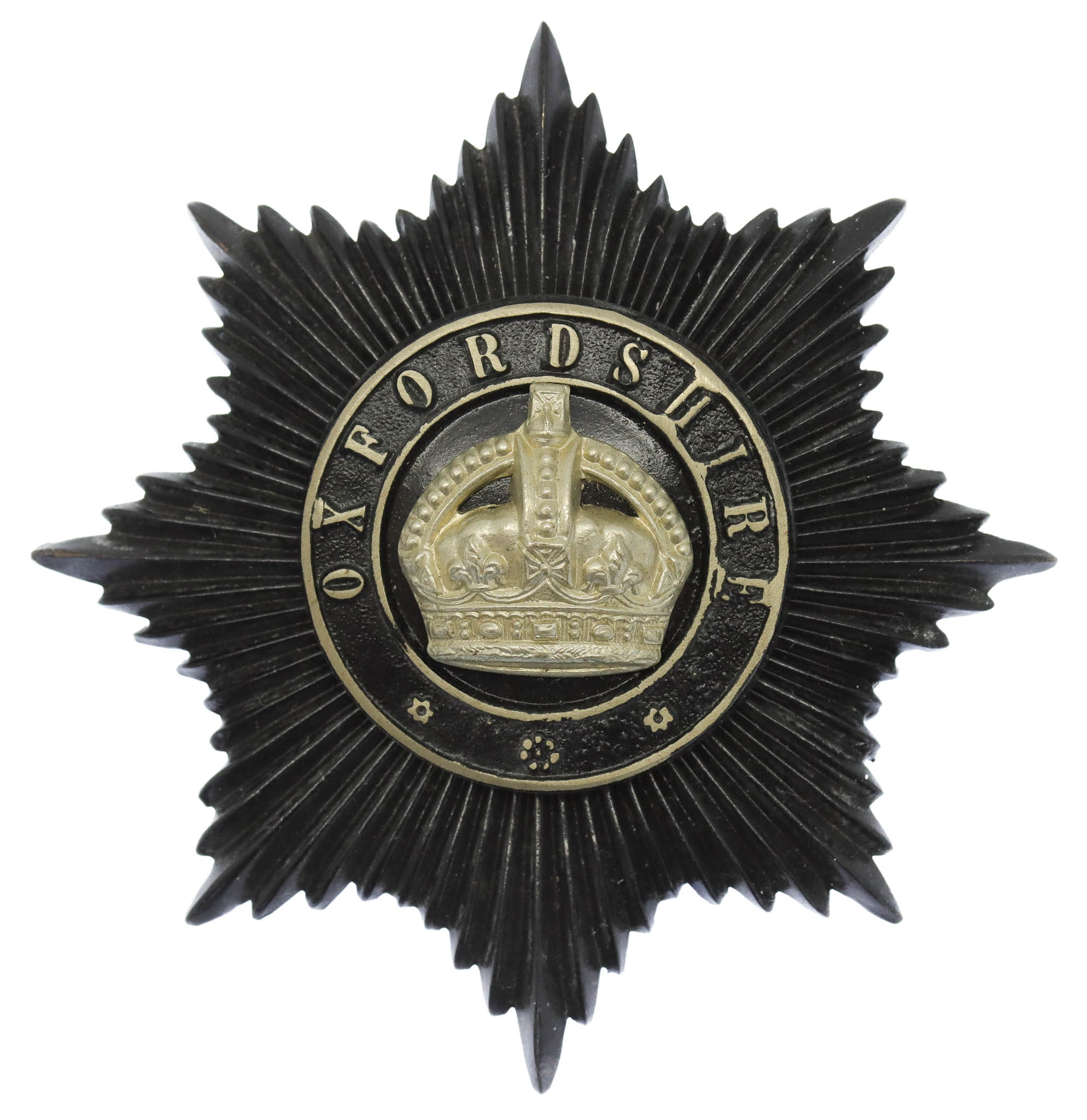 Oxfordshire Constabulary Sergeants Helmet Plate - King's Crown