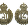 Pair of Berkshire Constabulary White Metal Collar Badges - King's Crown
