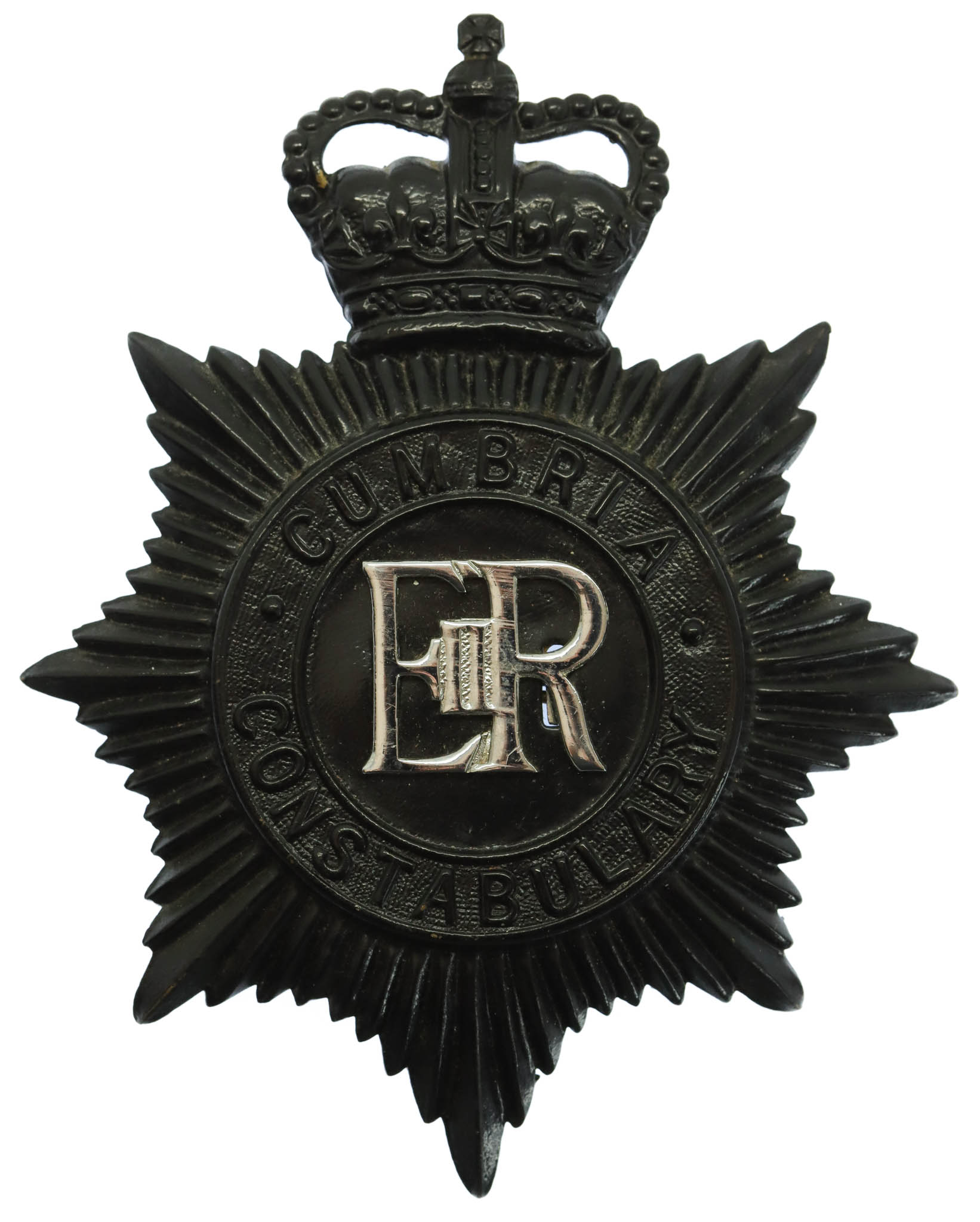 Cumbria Constabulary Night Helmet Plate - Queen's Crown