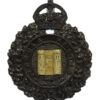 Isle of Wight Police Black Wreath Helmet Plate - King's Crown
