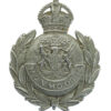 Monmouthshire Constabulary Chrome Wreath Helmet Plate - King's Crown