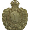 Caernarvonshire Constabulary White Metal Wreath Helmet Plate - King's Crown