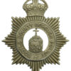 Bootle County Borough Police White Metal Helmet Plate - King's Crown