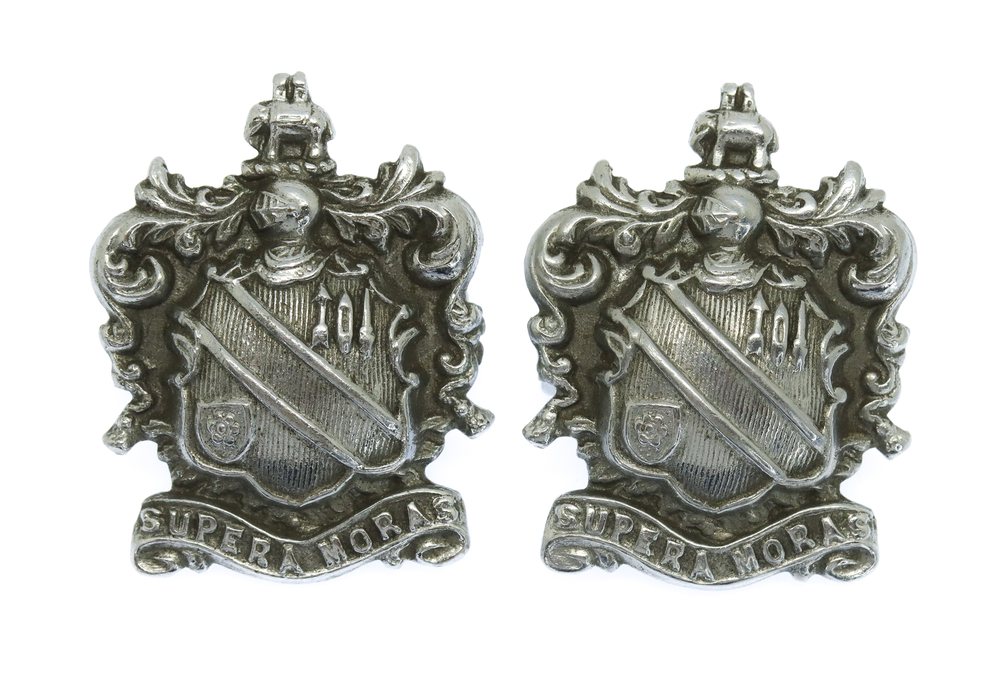 Pair of County Borough of Bolton Police Collar Badges
