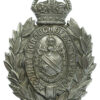 County Borough of Bolton Police Chrome Wreath Helmet Plate - King's Crown