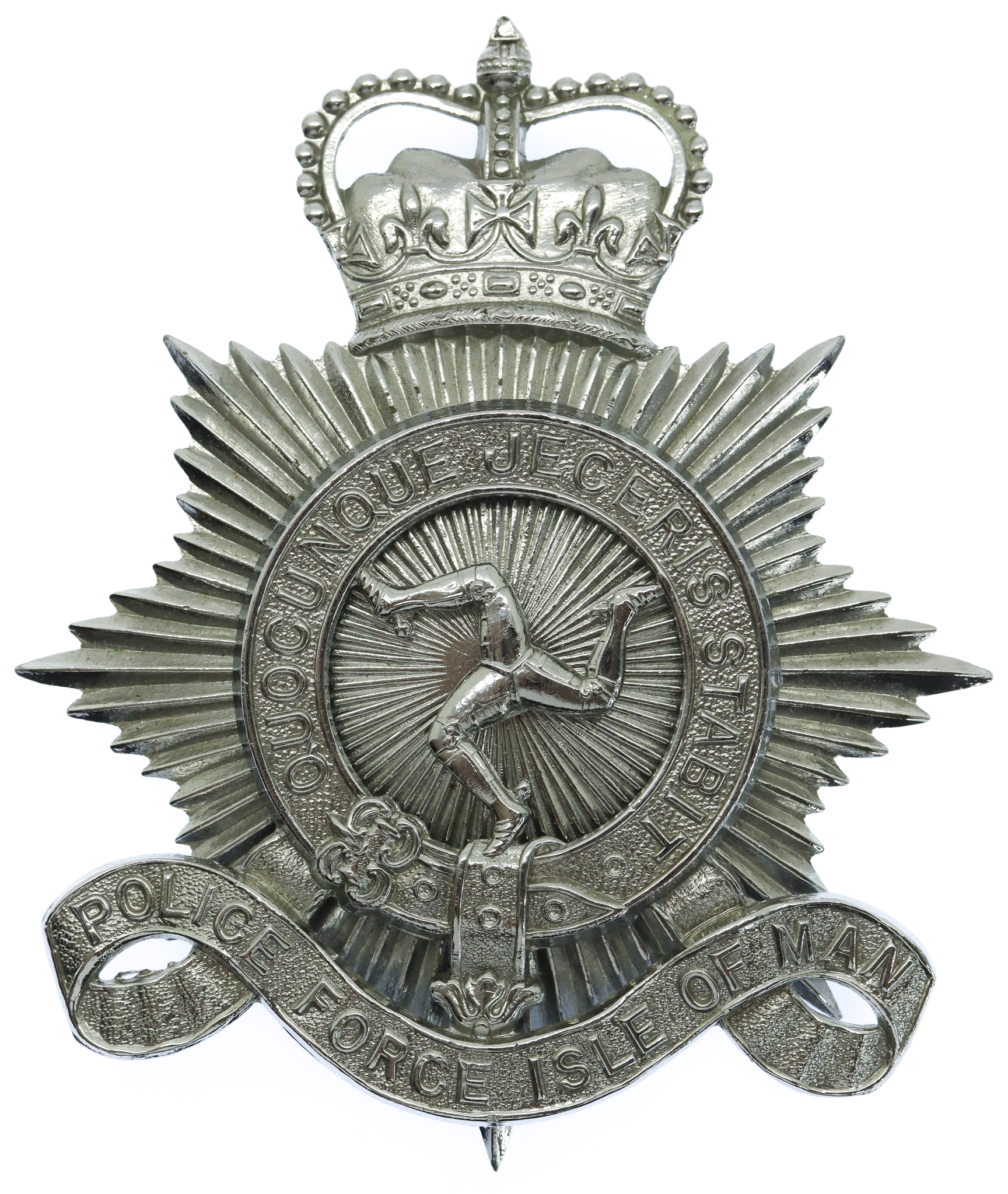 Isle of Man Constabulary Helmet Plate - Queen's Crown