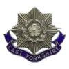 East Yorkshire Regiment Sterling Silver & Enamel Sweetheart Brooch
