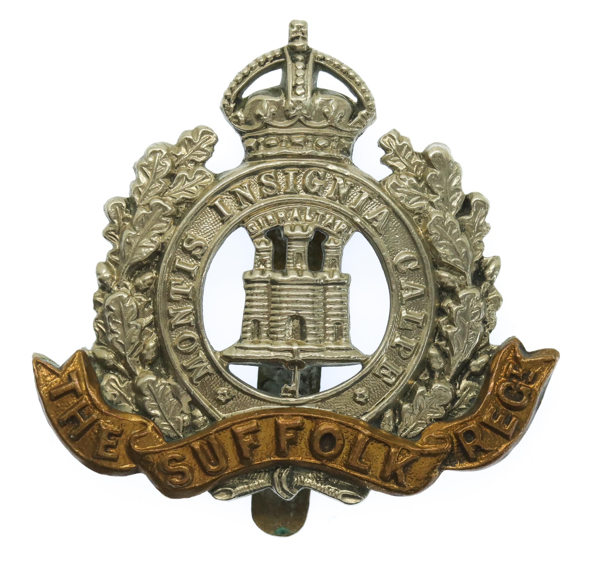 Suffolk Regiment Cap Badge - King's Crown