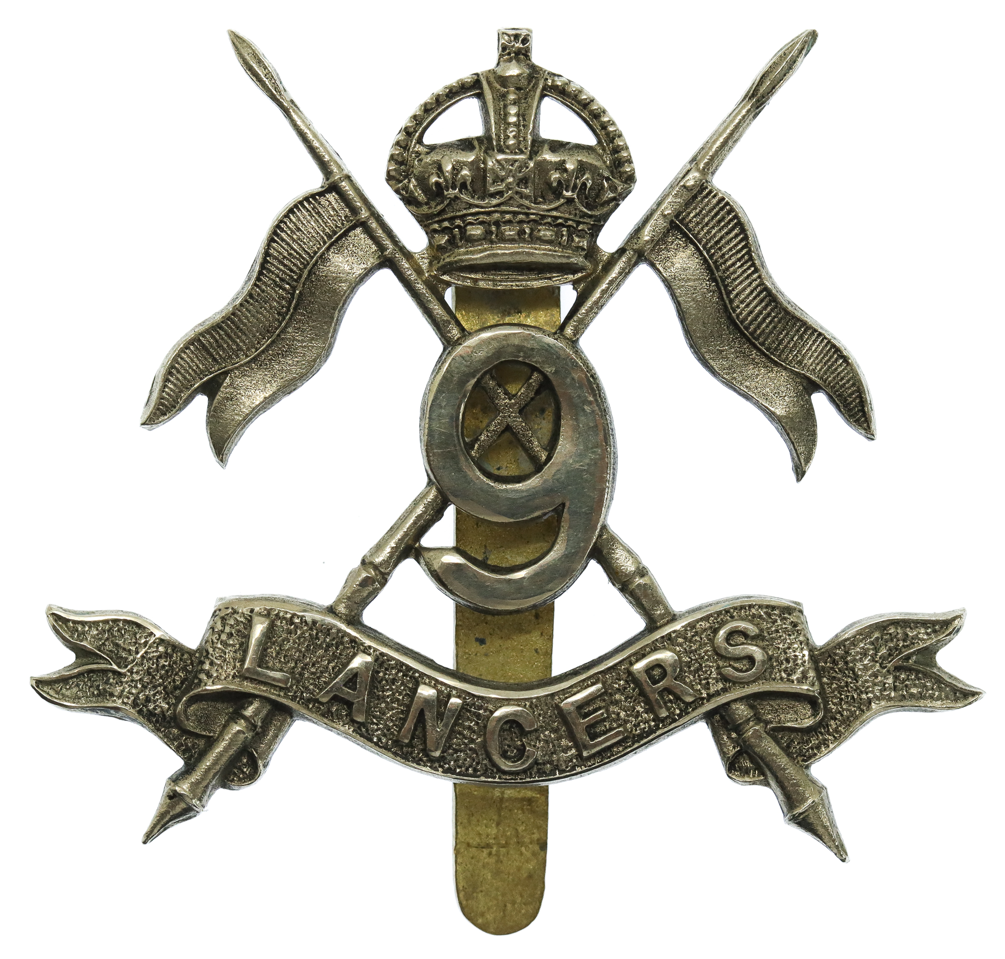 9th Lancers Cap Badge - King' Crown