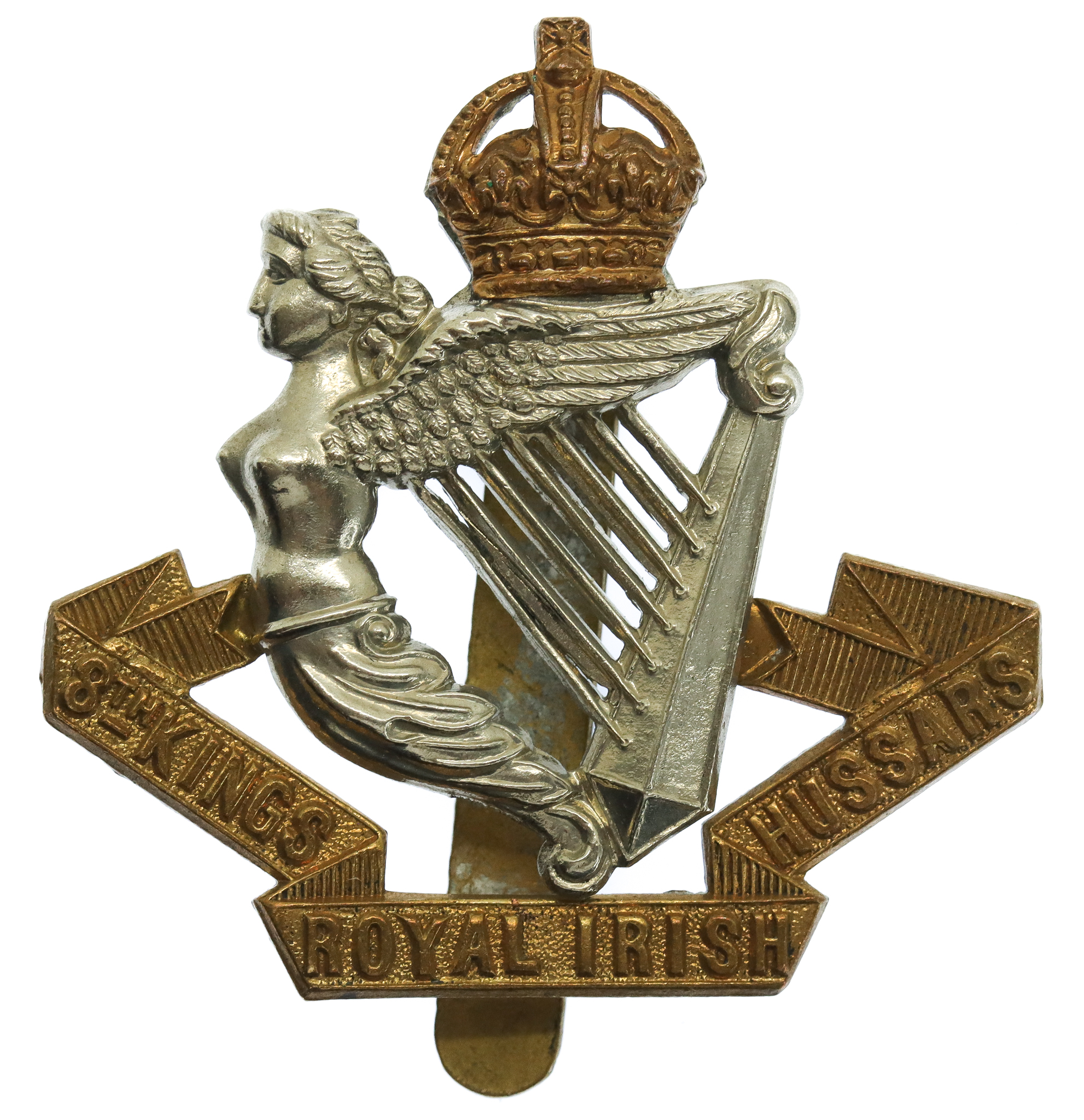 8th King's Royal Irish Hussars Cap Badge - King's Crown