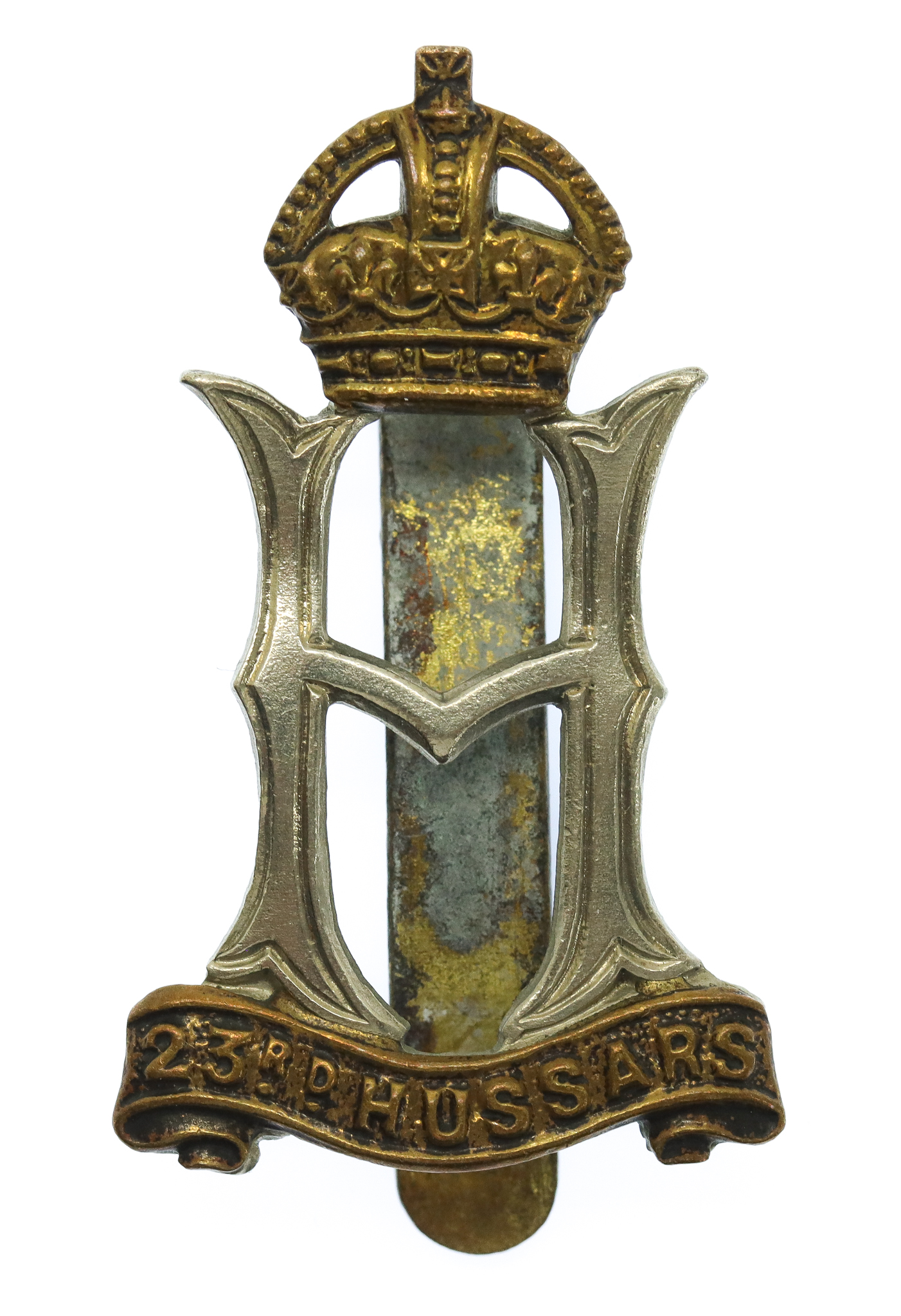 23rd Hussars Cap Badge - King's Crown