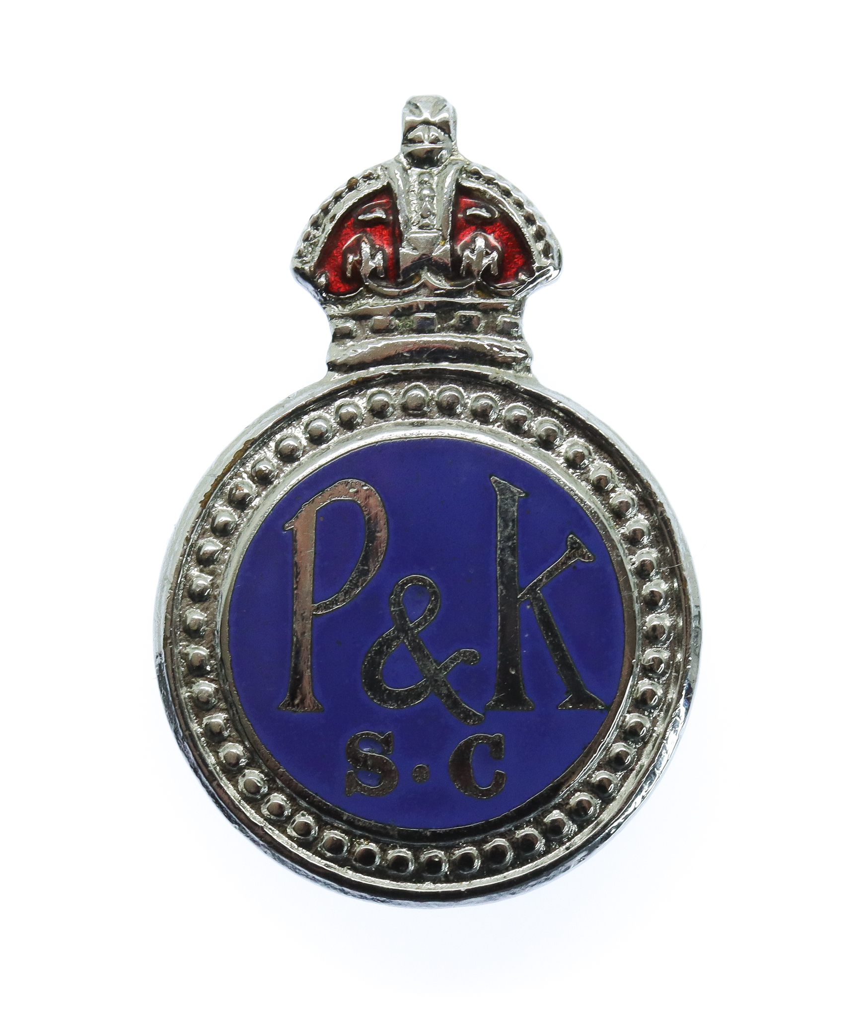 Perthshire & Kinross-shire Special Constabulary Enamelled Lapel Badge - King's Crown