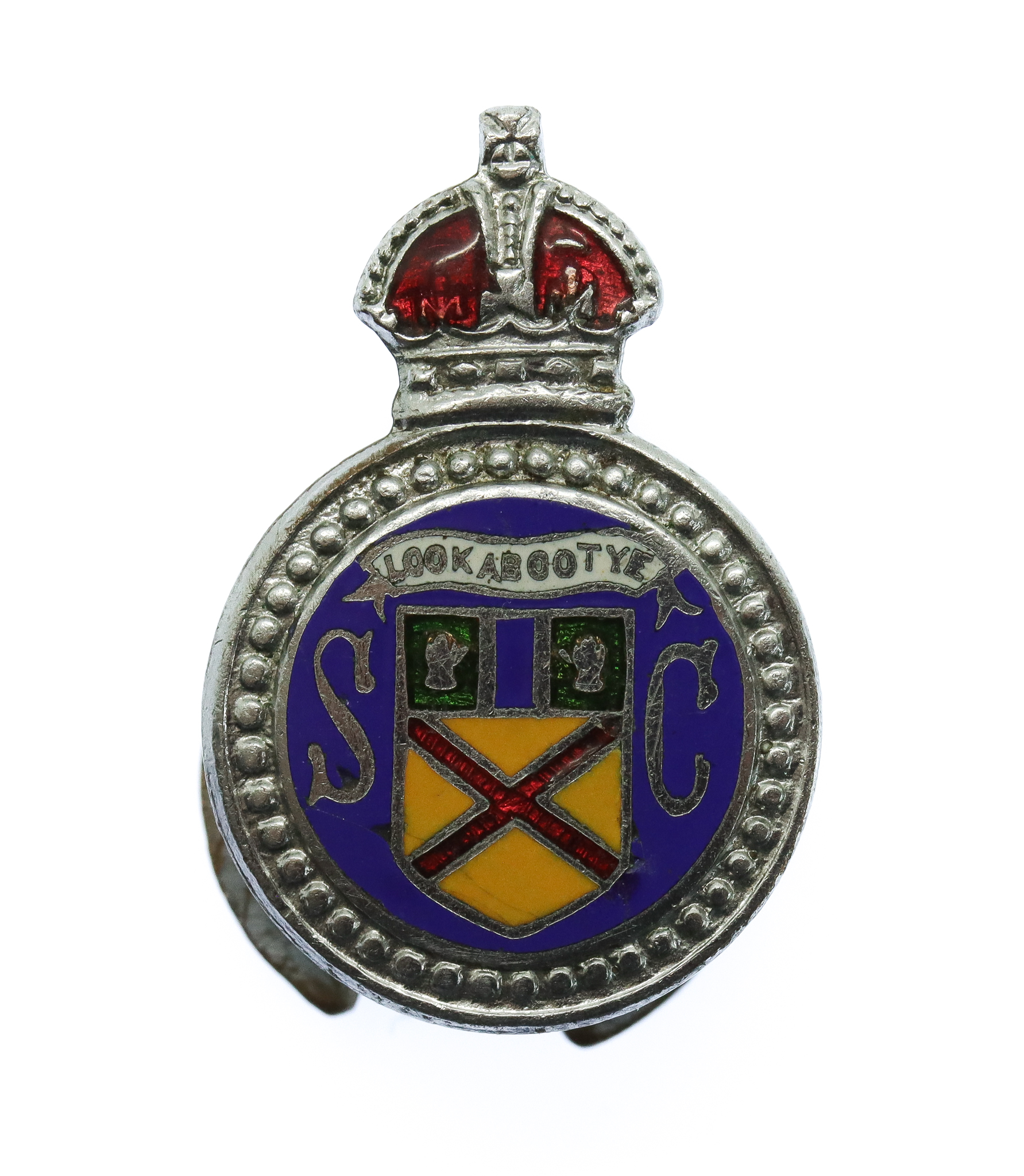 Clackmannanshire Special Constabulary Enamelled Lapel Badge - King's Crown