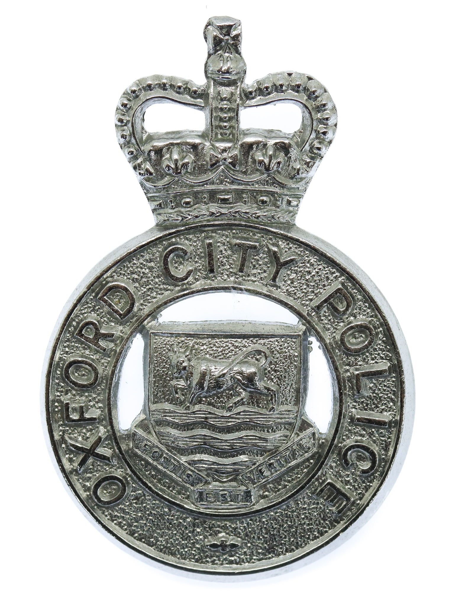 Oxford City Police Cap Badge - Queen's Crown