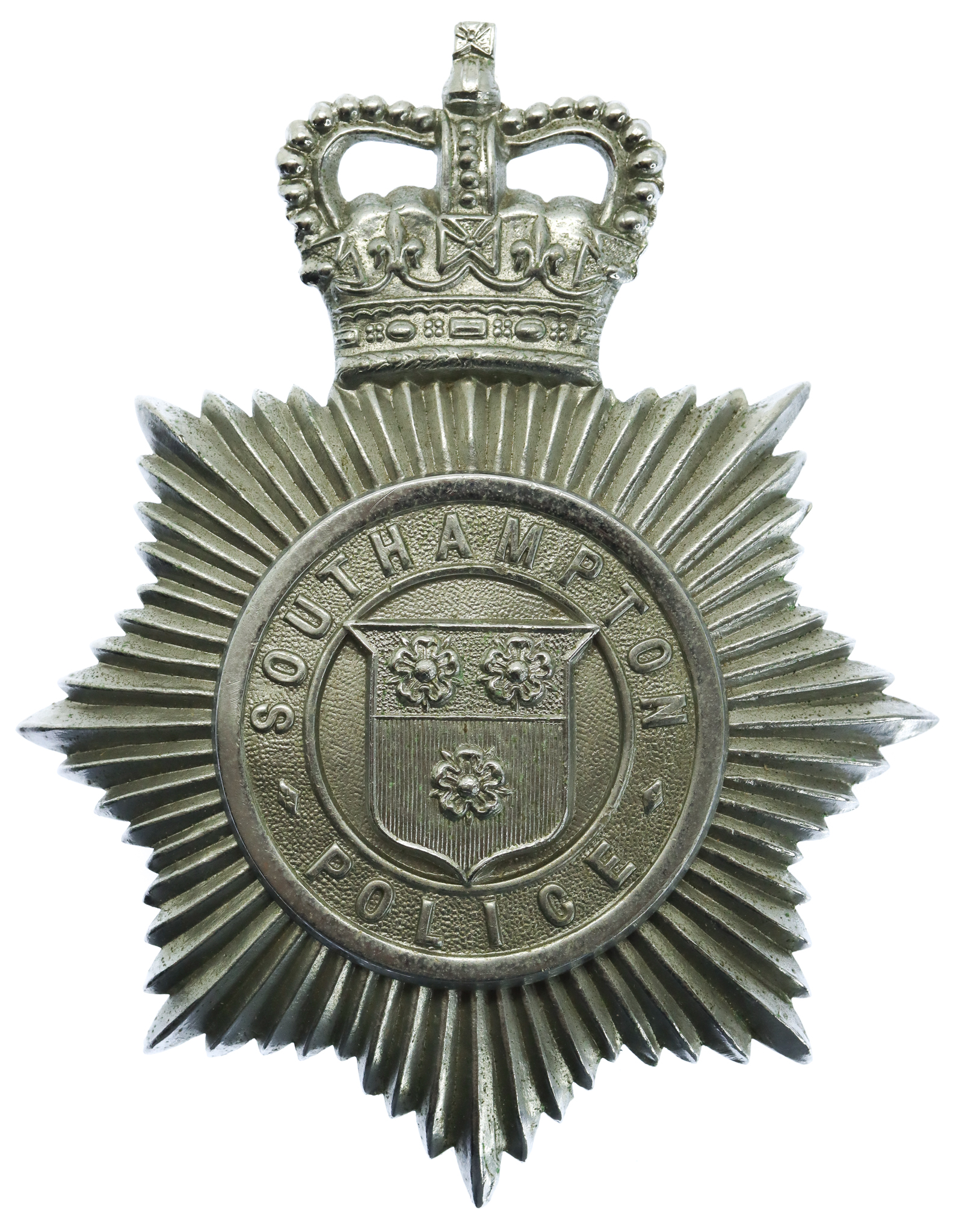 Southampton Police Helmet Plate - Queen's Crown