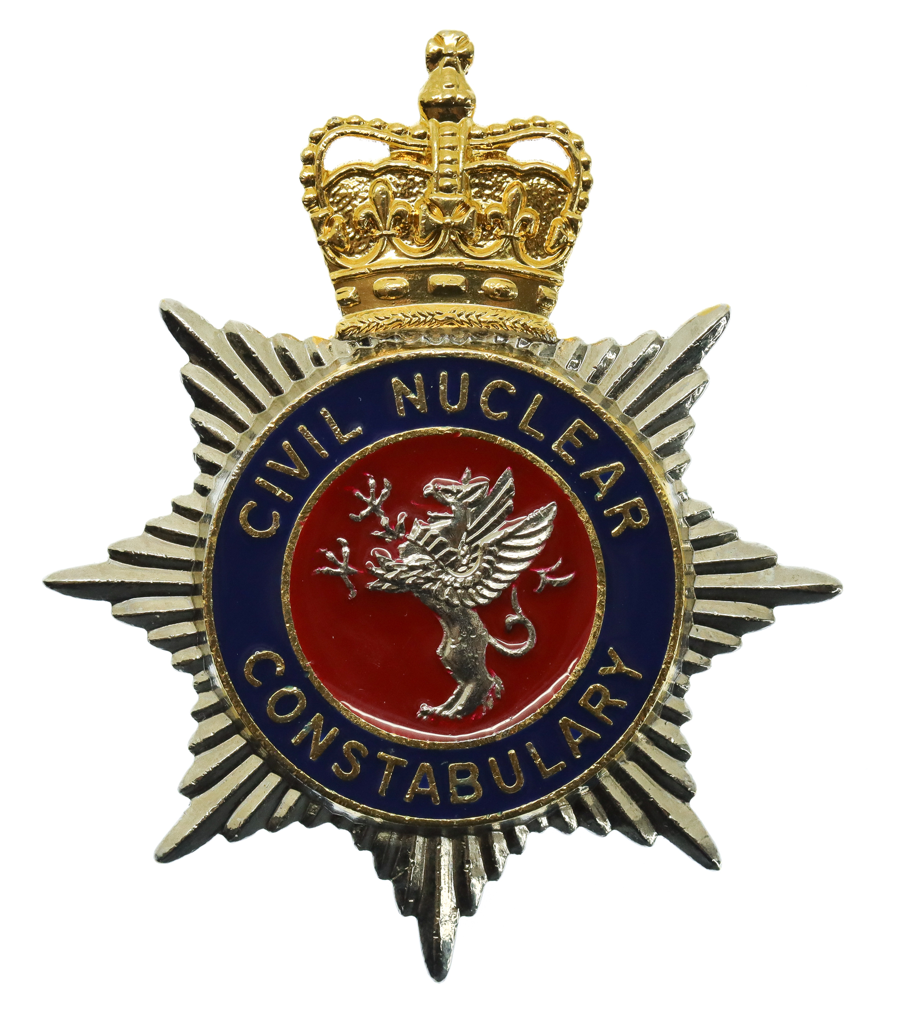 Civil Nuclear Constabulary Enamelled Cap Badge - Queen's Crown