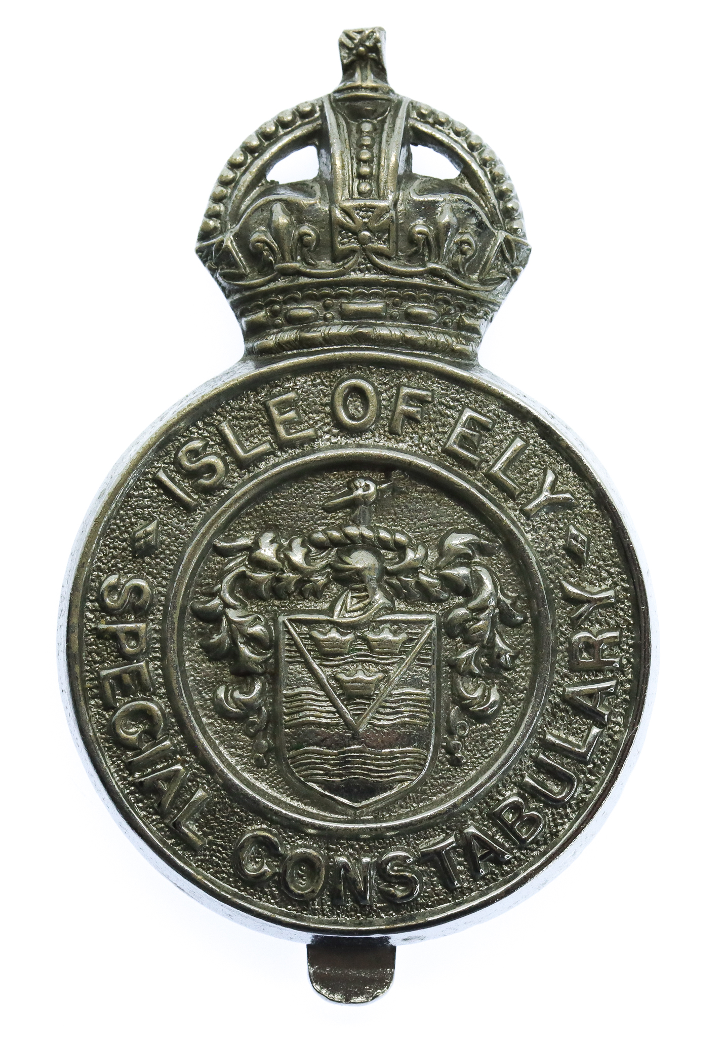 Isle of Ely Special Constabulary Cap Badge - King's Crown