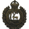 Berkshire Constabulary Black Wreath Helmet Plate - King's Crown