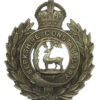 Berkshire Constabulary White Metal Wreath Helmet Plate - King's Crown