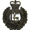 Berkshire Constabulary Black Wreath Helmet Plate - Queen's Crown