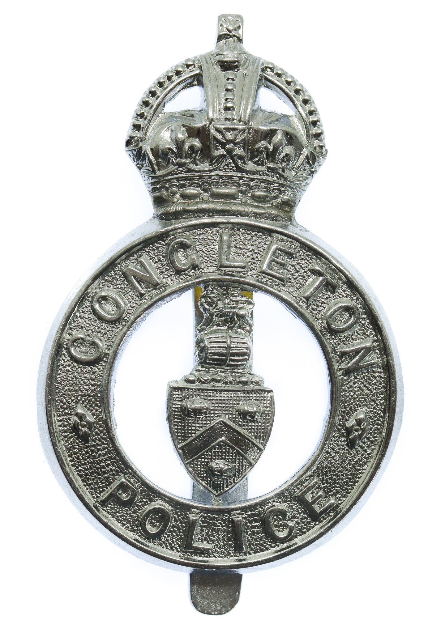 Congleton Borough Police Cap Badge - King's Crown