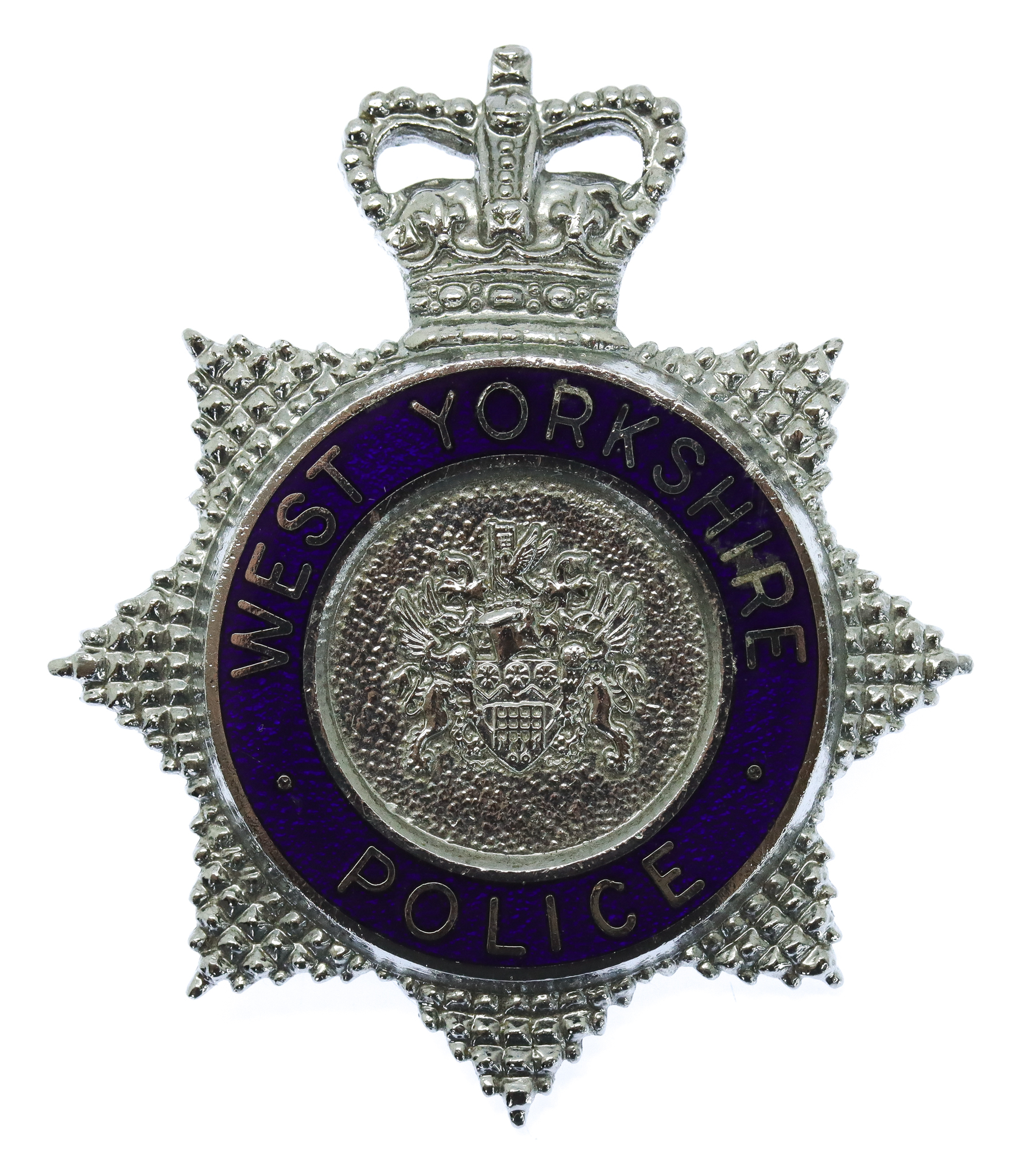 West Yorkshire Police Enamelled Cap Badge - Queen's Crown