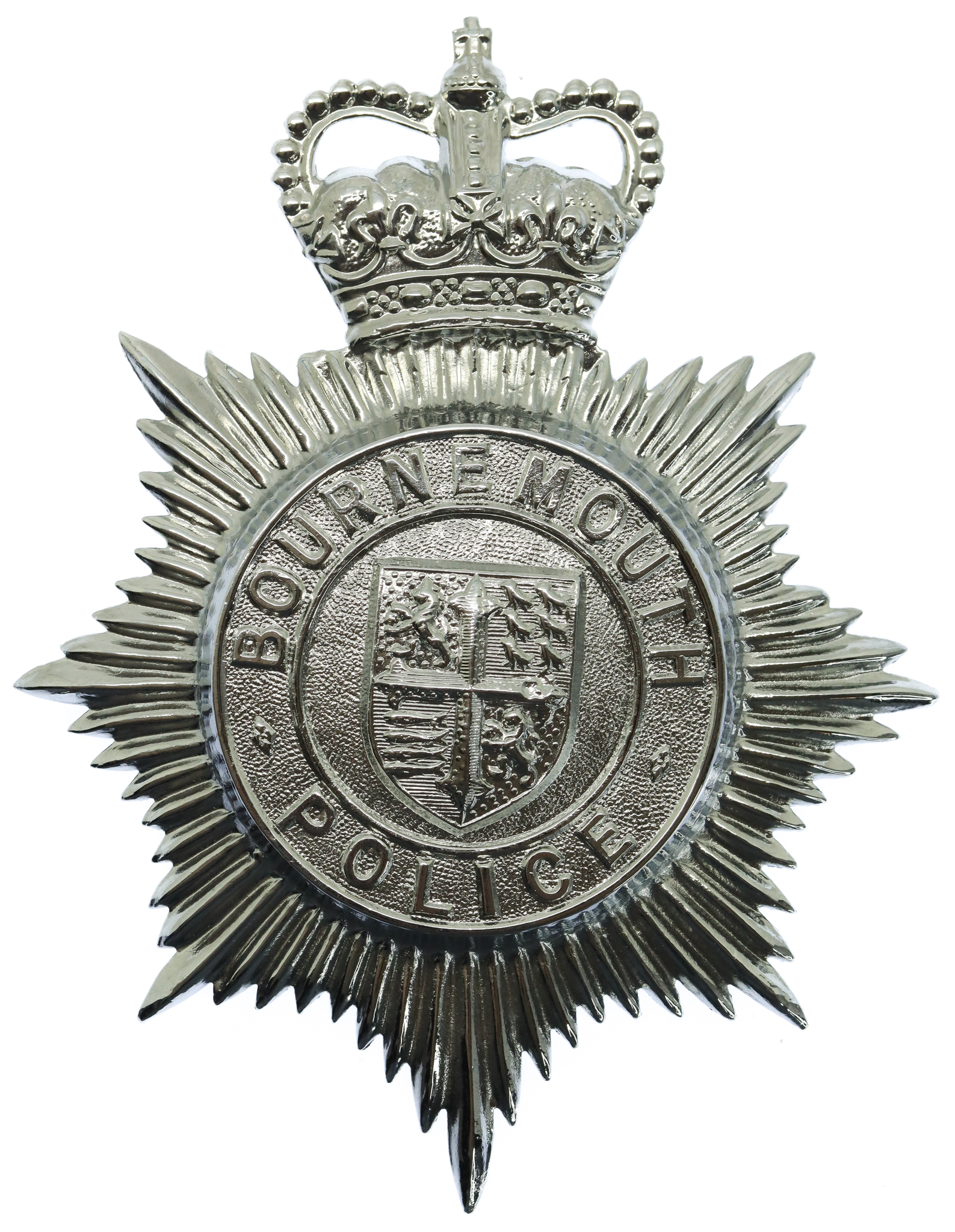 Bournemouth Police Helmet Plate - Queen's Crown