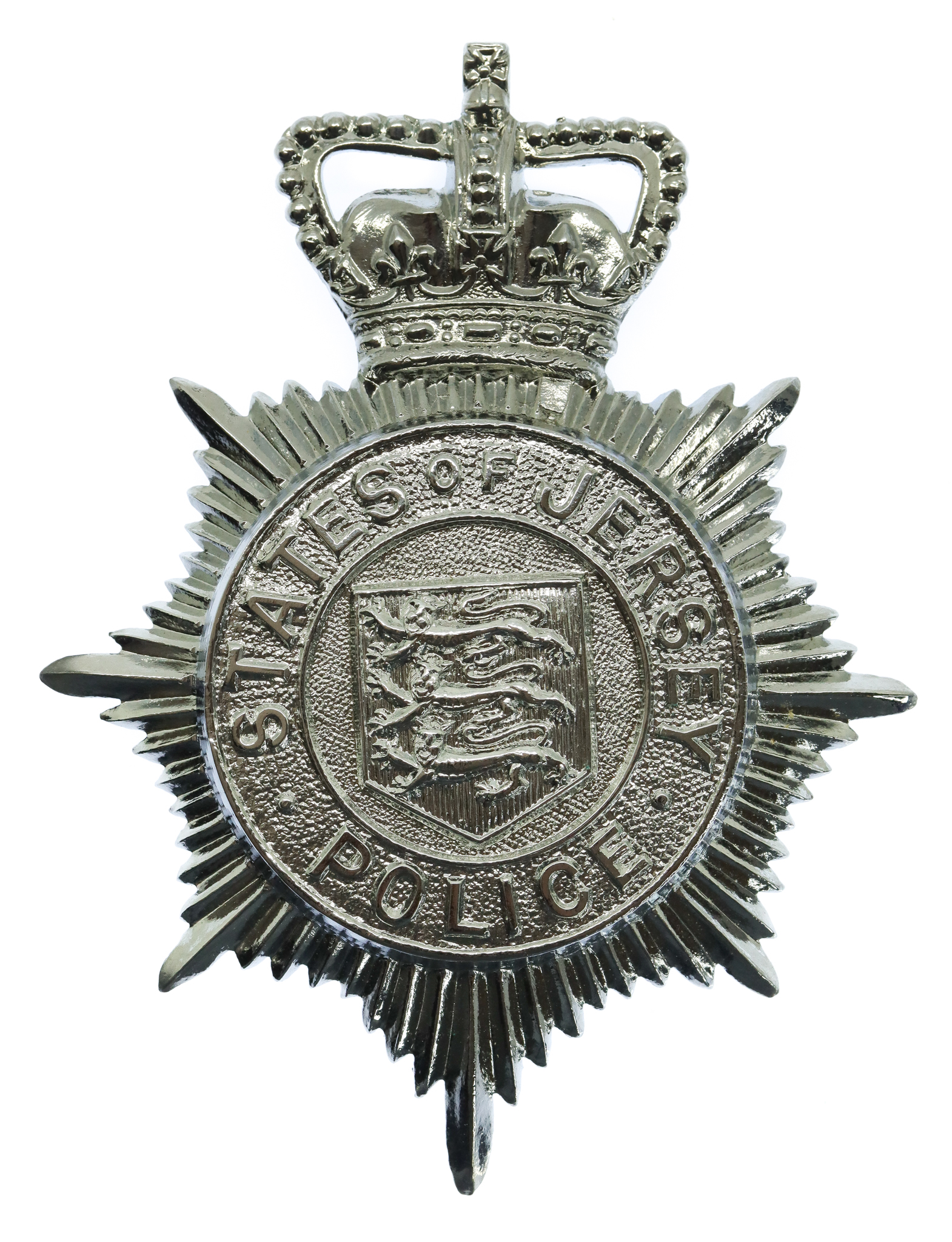 States of Jersey Police Helmet Plate - Queen's Crown