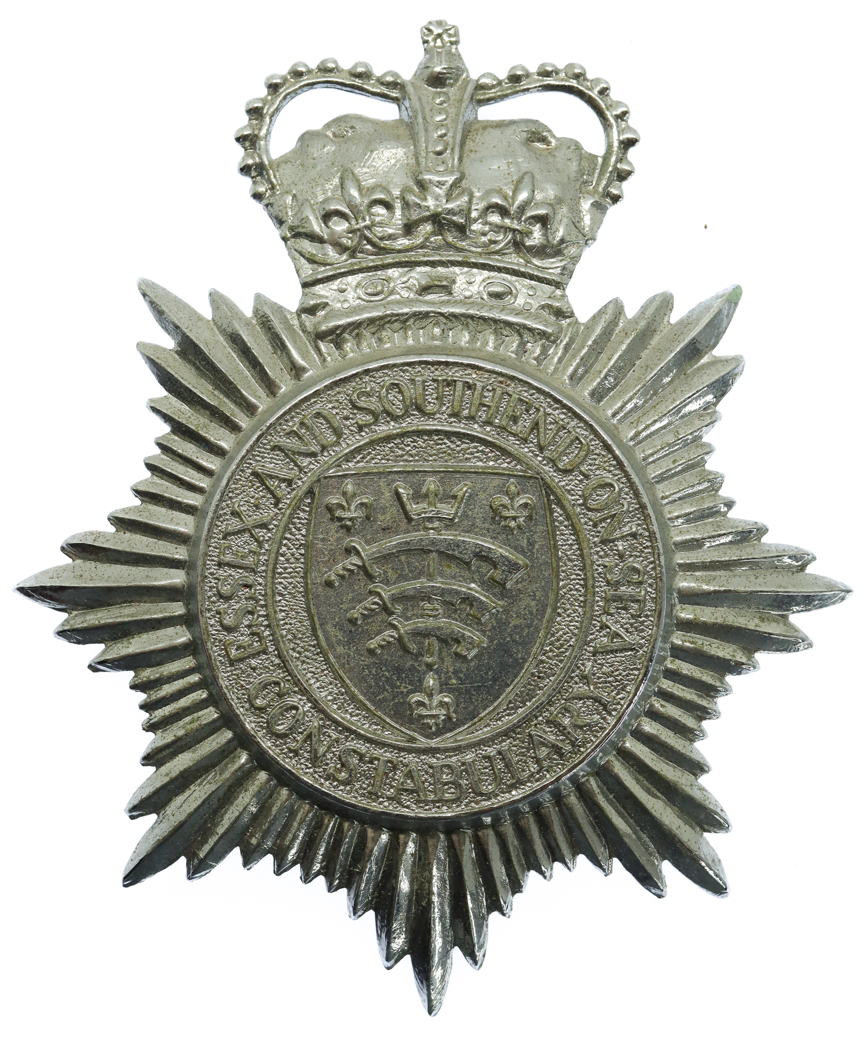 Essex and Southend-on-Sea Constabulary Helmet Plate - Queen's Crown