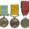 1854 Crimea Medal , Baltic Medal and Turkish Crimea Medal Group of Three - John Carruthers, H.M.S. Odin