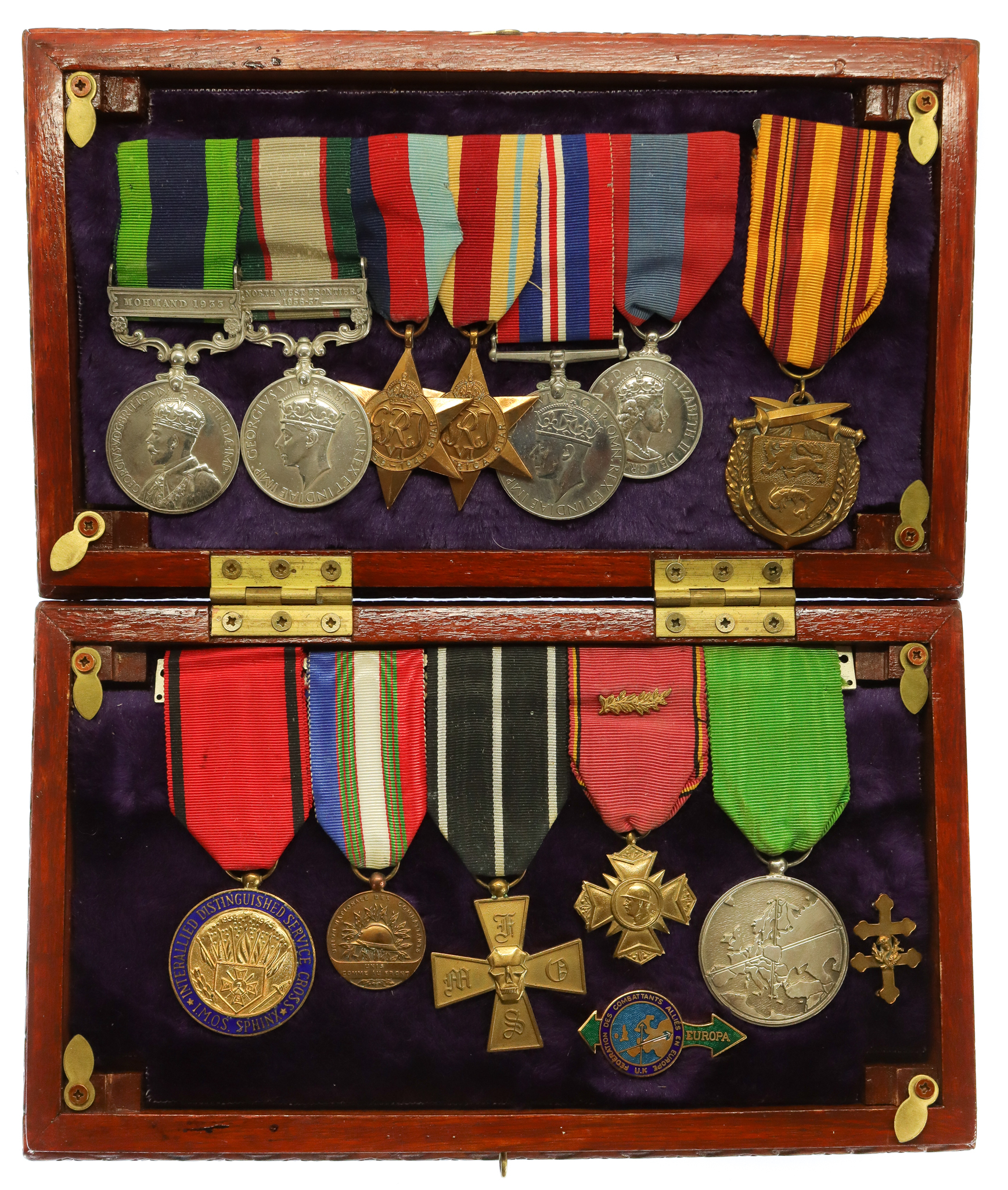 Superb 1908 IGS (Mohmand 1933), 1936 IGS (NWF 1936-37) and WW2 Prisoner of War Medal Group - Cpl. C. Hayler, Royal Tank Corps / 4th  Royal Tank Regiment
