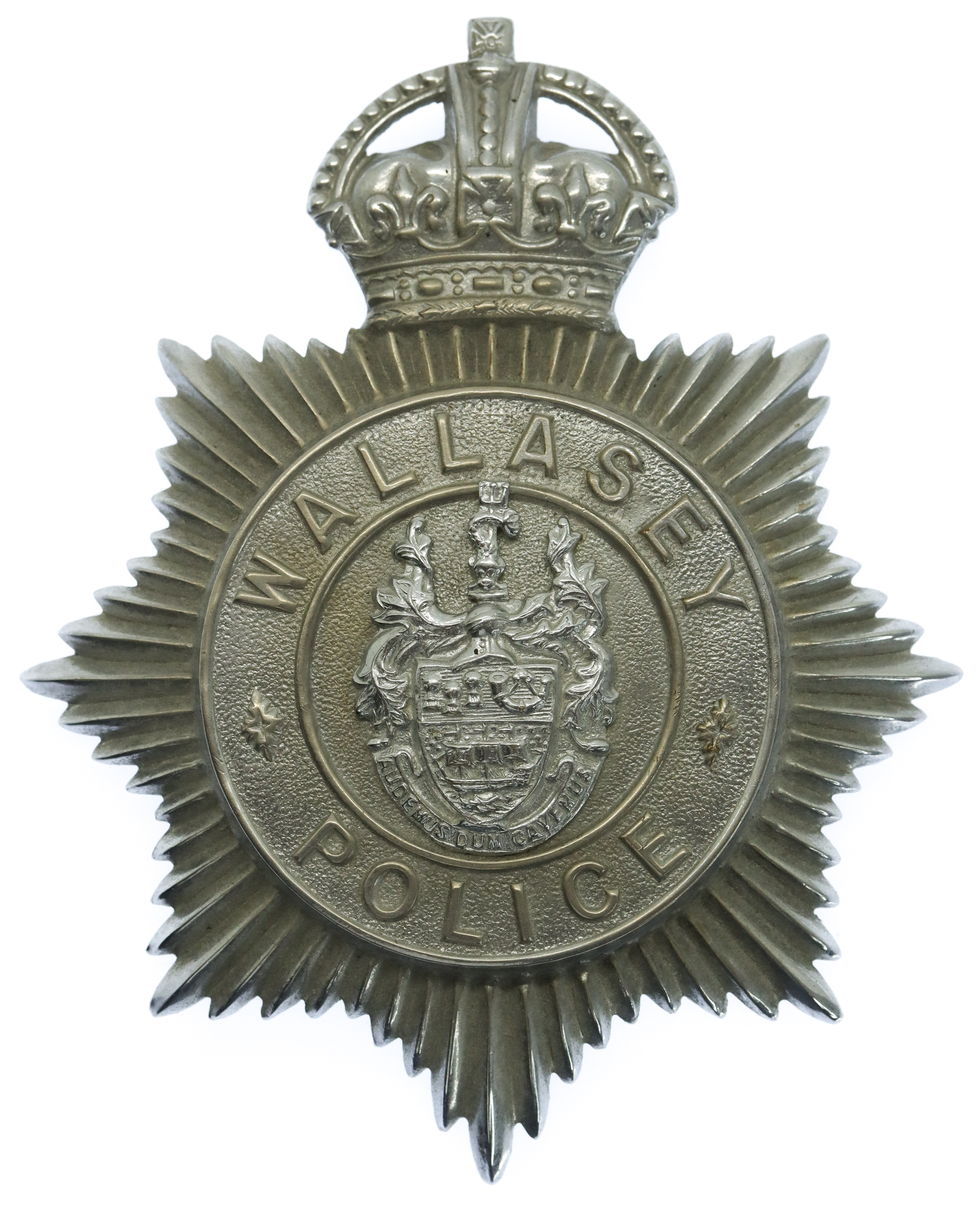 Wallasey Borough Police Helmet Plate - King's Crown