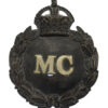 Monmouthshire Constabulary Black Wreath Helmet Plate - King's Crown