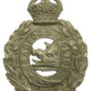 Bradford City Police White Metal Wreath Helmet Plate - King's Crown